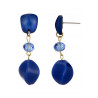 Thema - Boucle d'oreille tige Bleue