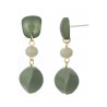 Thema - Boucle d'oreille tige Verte