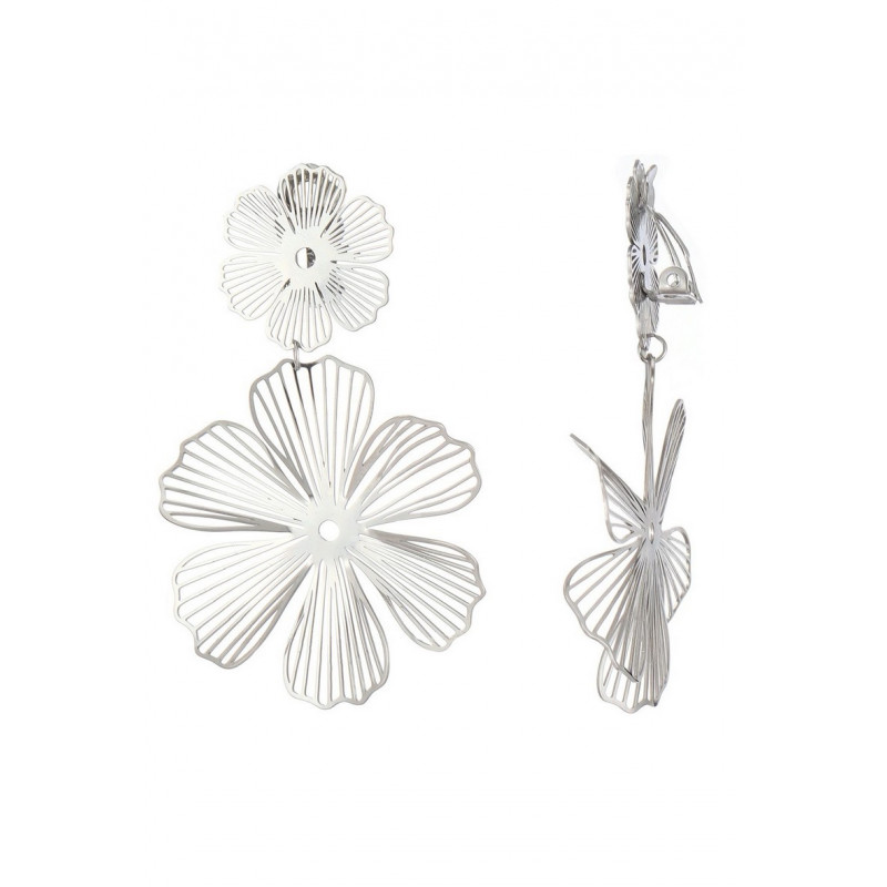 Zaahira - Boucle d'oreille clip Argentée