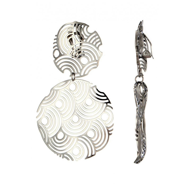 Zanta - Boucle d'oreille clip Argentée