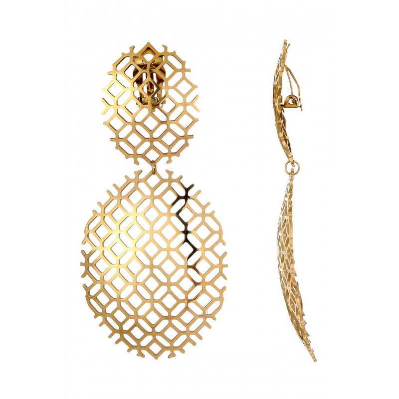 Zitouna - Boucle d'oreille clip Dorée