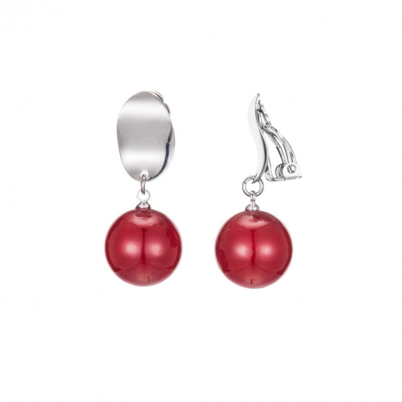 Sheila - Boucles d'oreilles clip rouge