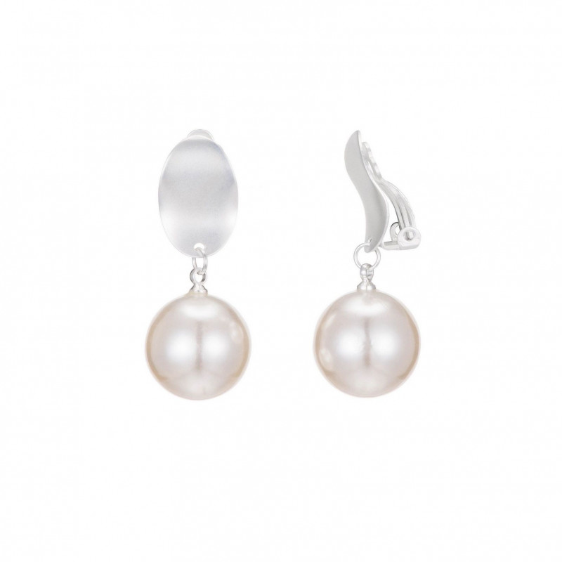 Sheila - Boucles d'oreilles clip blanche