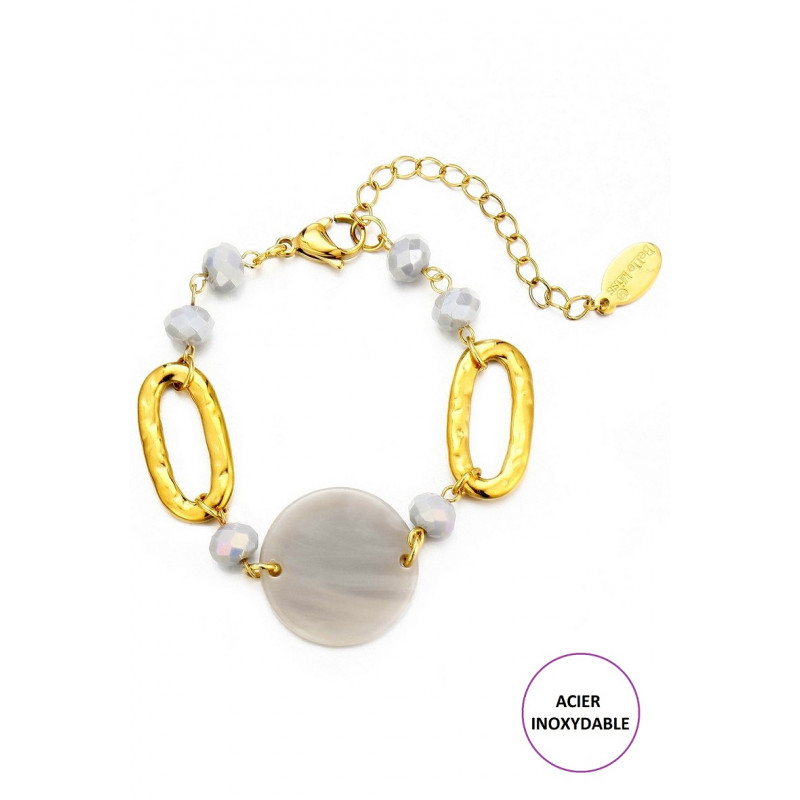 Tualenn - Bracelet acier Gris