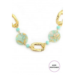 Tualenn - Collier Vert opaline