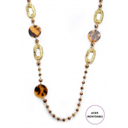 Tualenn - Sautoir acier Léopard