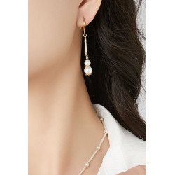 Talitha - Boucle d'oreille crochet Grise