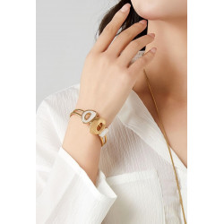 Ichra - Bracelet réglable Doré