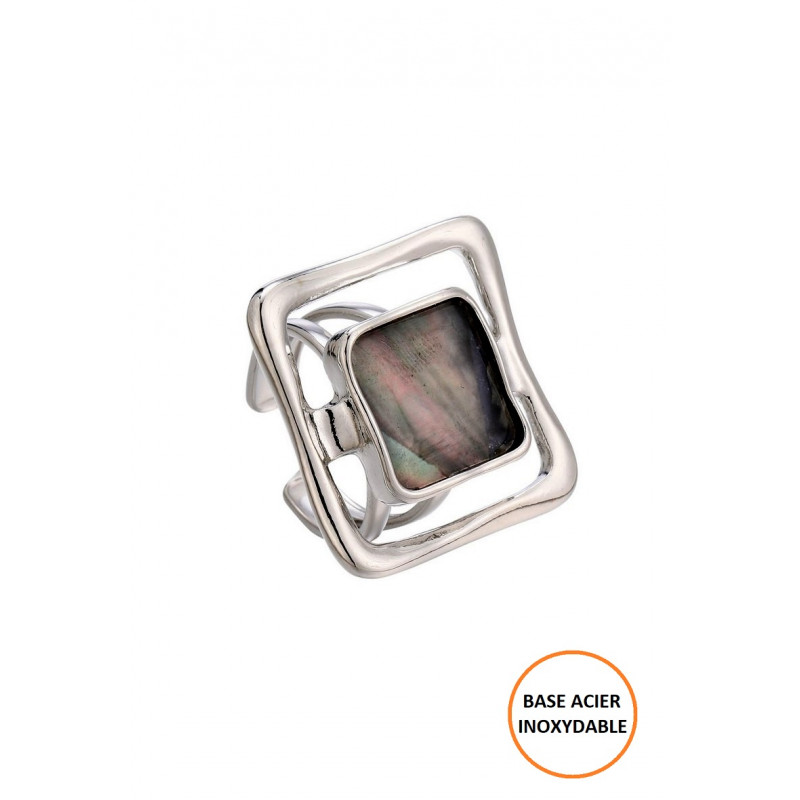 Illona - Bague réglable Noire