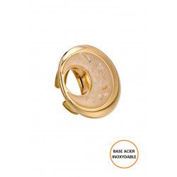 Itzel - Bague réglable Ecru