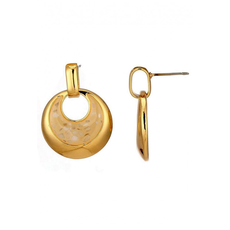 Itzel - Boucle d'oreille tige Ecru