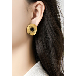 Zlata - Boucle d'oreille clip Vert opaline