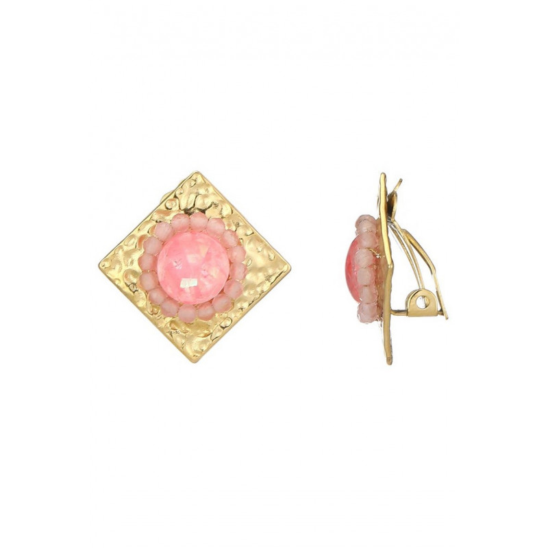 Zinoviya - Boucle d'oreille clip Rose