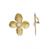 Zinnia - Boucle d'oreille clip Blanche