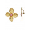 Zinnia - Boucle d'oreille clip Rose