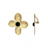 Zinnia - Boucle d'oreille clip Noire