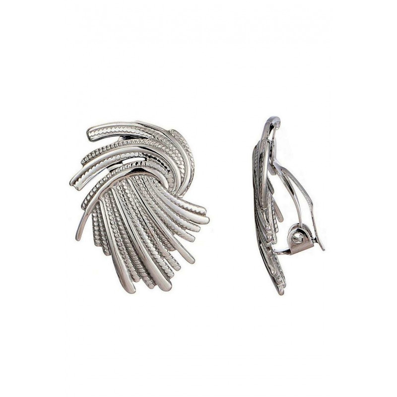 Zaharina - Boucle d'oreille clip Argentée