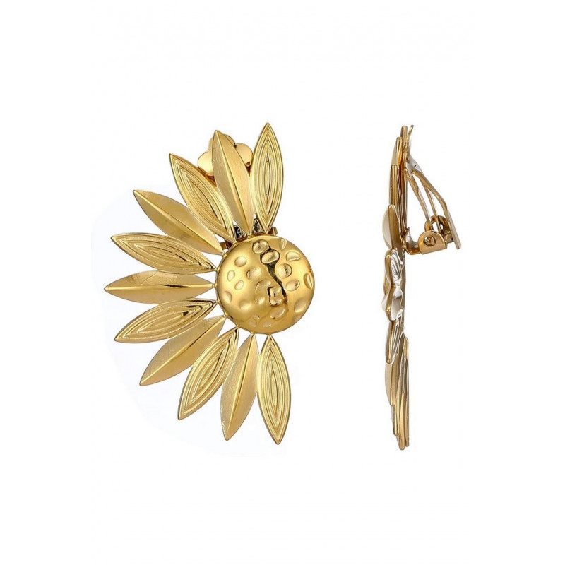 Zaharinka - Boucle d'oreille clip Dorée