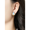 Zibiah - Boucle d'oreille clip Bleue