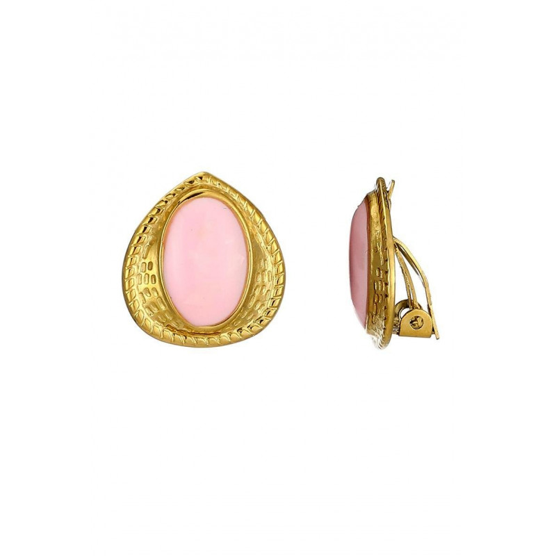Zibiah - Boucle d'oreille clip Rose