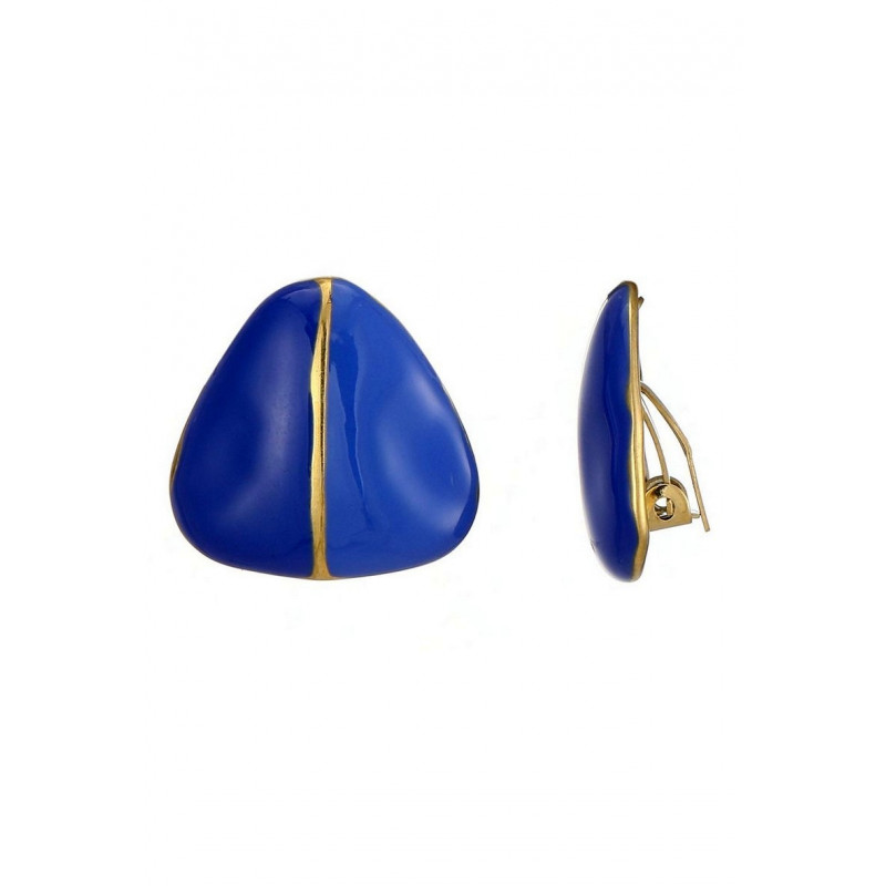 Zelde - Boucle d'oreille clip Bleue