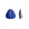 Zelde - Boucle d'oreille clip Bleue
