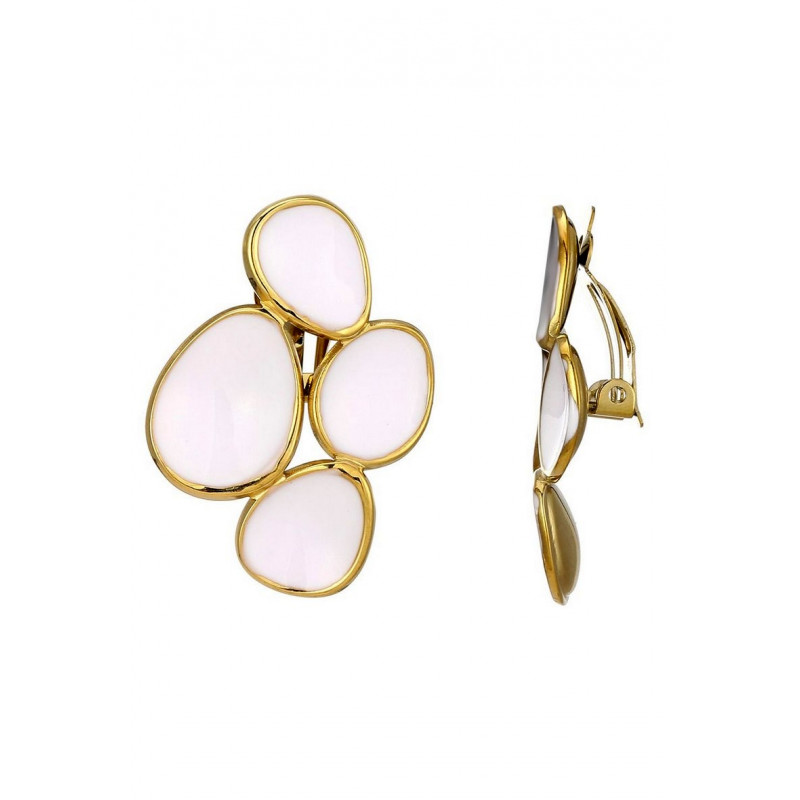 Zella - Boucle d'oreille clip Blanche