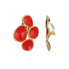 Zella - Boucle d'oreille clip Rouge