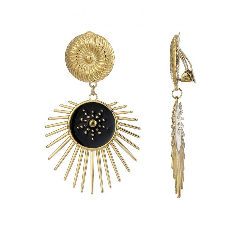 Zeynep - Boucle d'oreille clip Noire