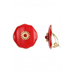 Zenovia - Boucle d'oreille clip Rouge
