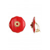 Zenovia - Boucle d'oreille clip Rouge