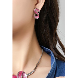 Baligha - Boucle d'oreille tige Fuchsia