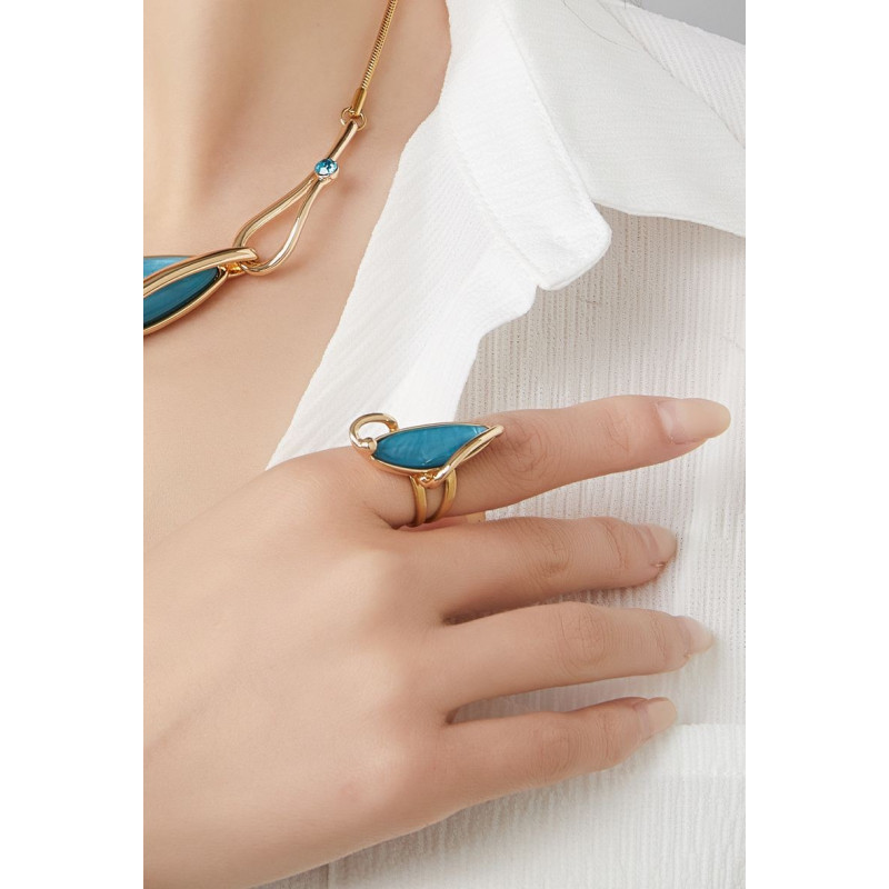 Betoul - Bague réglable Bleue