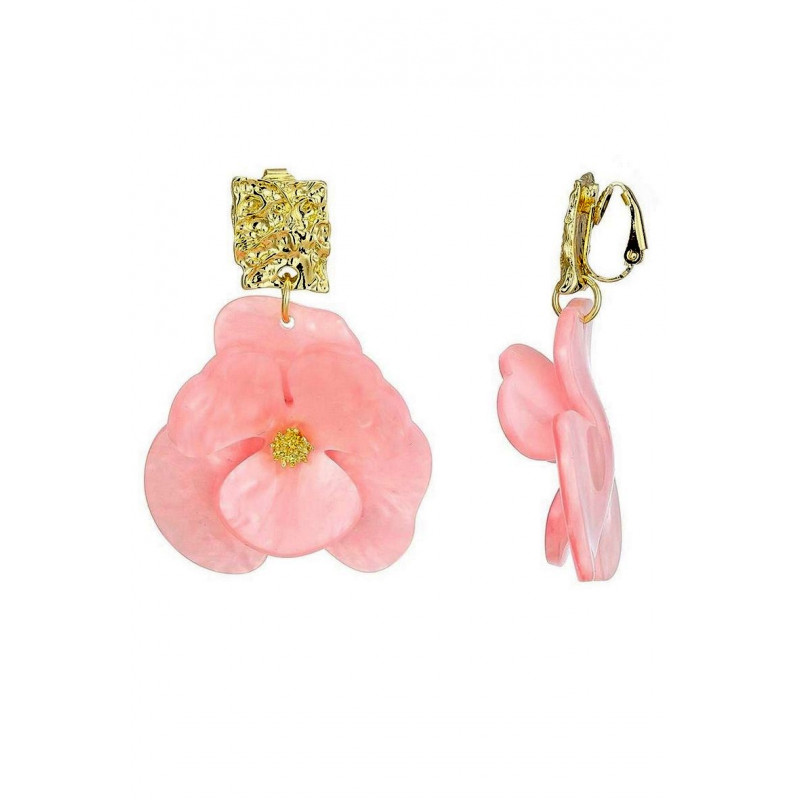 Fionnuala - Boucle d'oreille clip Rose