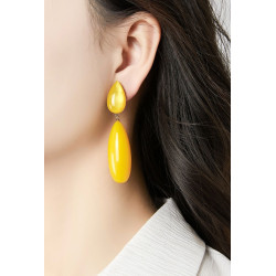 Nosra - Boucle d'oreille clip Bleue