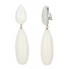 Nosra - Boucle d'oreille clip Blanche