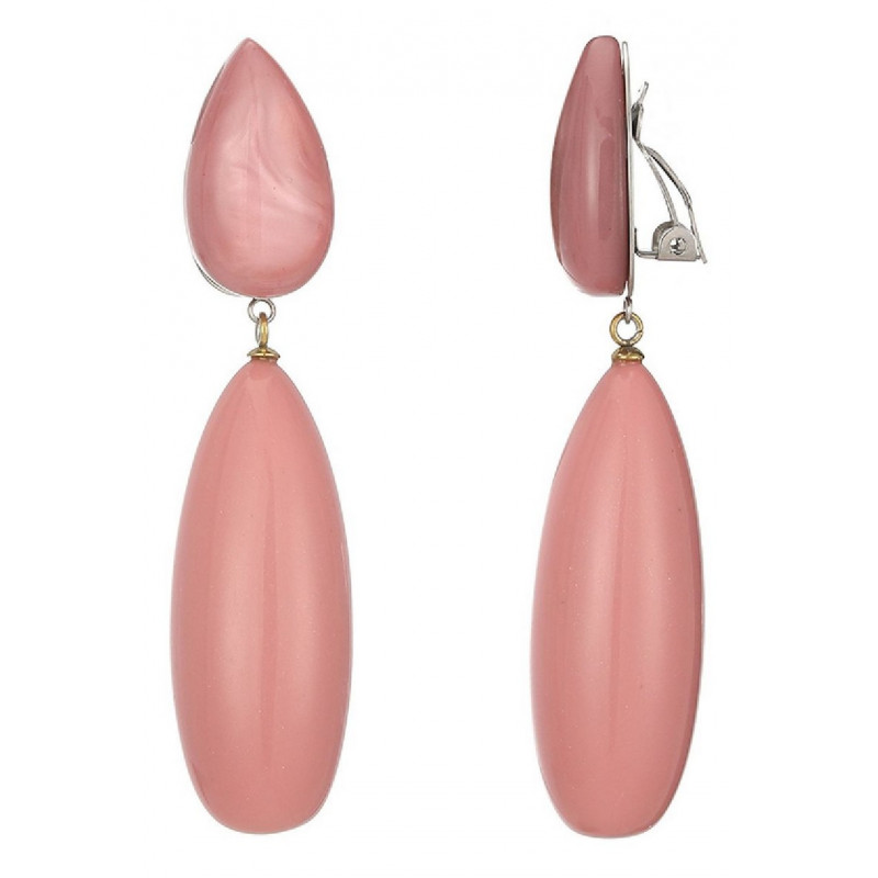 Nosra - Boucle d'oreille clip Rose