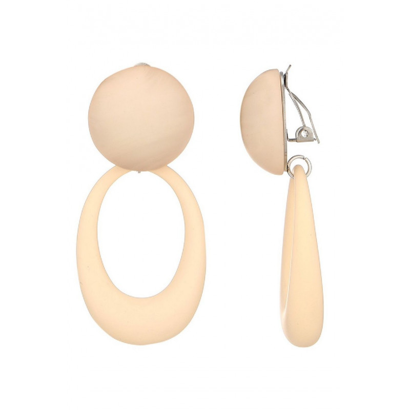 Nura - Boucle d'oreille clip Crème