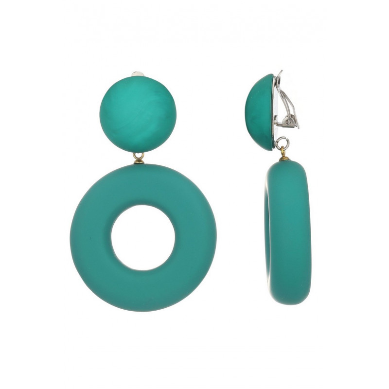 Nurit - Boucle d'oreille clip Bleue