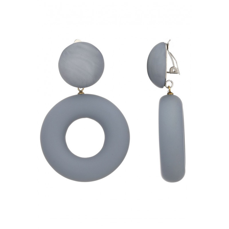 Nurit - Boucle d'oreille clip Grise