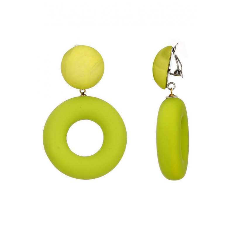 Nurit - Boucle d'oreille clip Verte