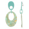 Norene - Boucle d'oreille clip Verte