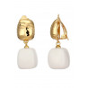 Nur - Boucle d'oreille clip Blanche