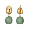 Nur - Boucle d'oreille clip Verte