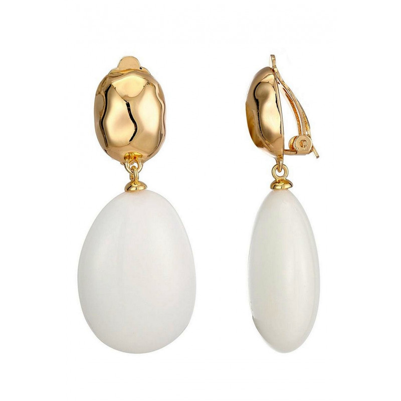 Noga - Boucle d'oreille clip Blanche