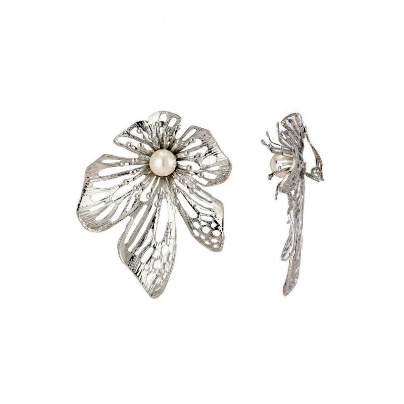 Haizea - Boucle d'oreille clip Argentée