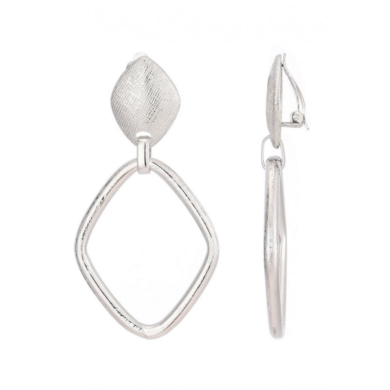 Nardine - Boucle d'oreille clip Argentée