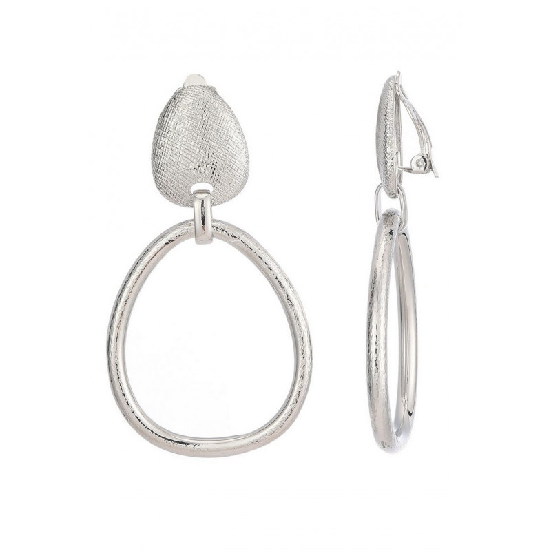 Naridine - Boucle d'oreille clip Argentée