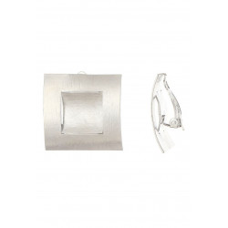 Nassil - Boucle d'oreille clip Argentée