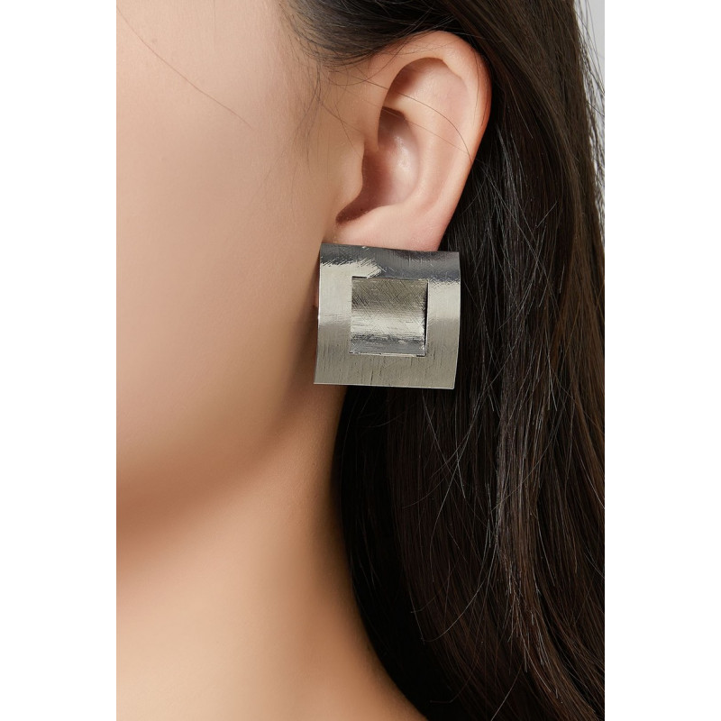 Nassil - Boucle d'oreille clip Argentée